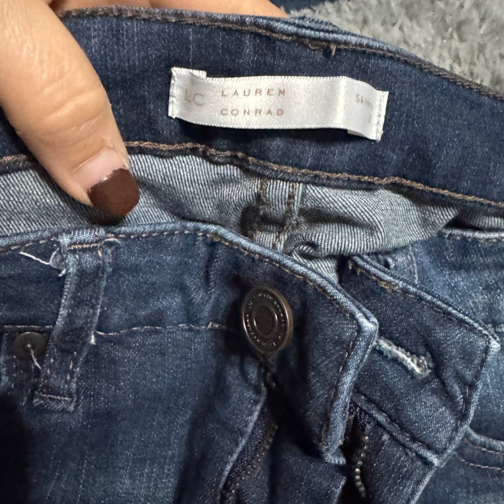 LC Lauren Conrad Women's Dark Blue Skinny Jeans
